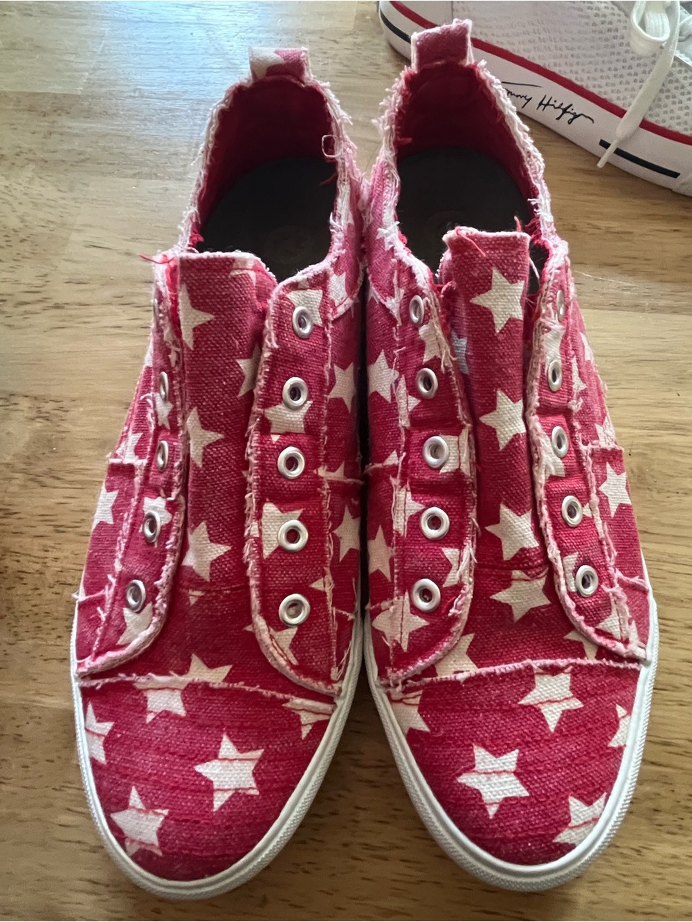 Kids Red Star Slip-On Canvas Sneakers - Unbranded